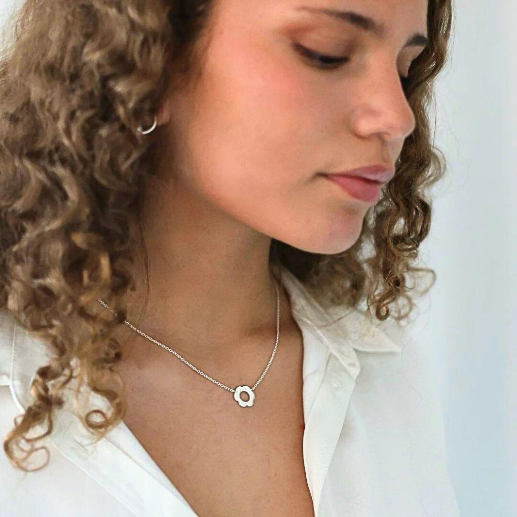 Daisy halsband silver