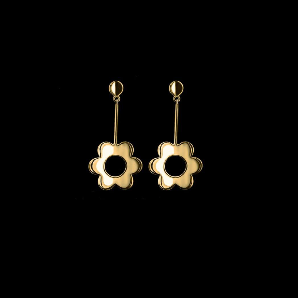 Daisy earring large - gold
