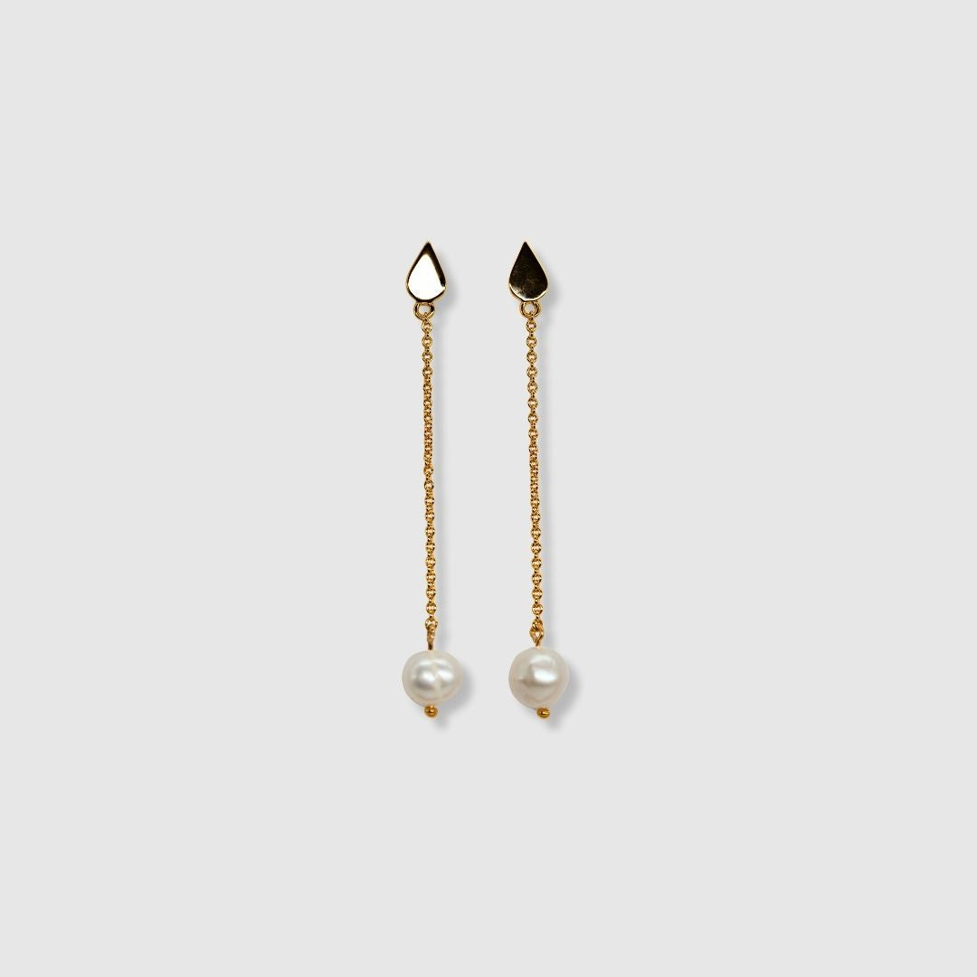Pearly Drop Earring - Gold