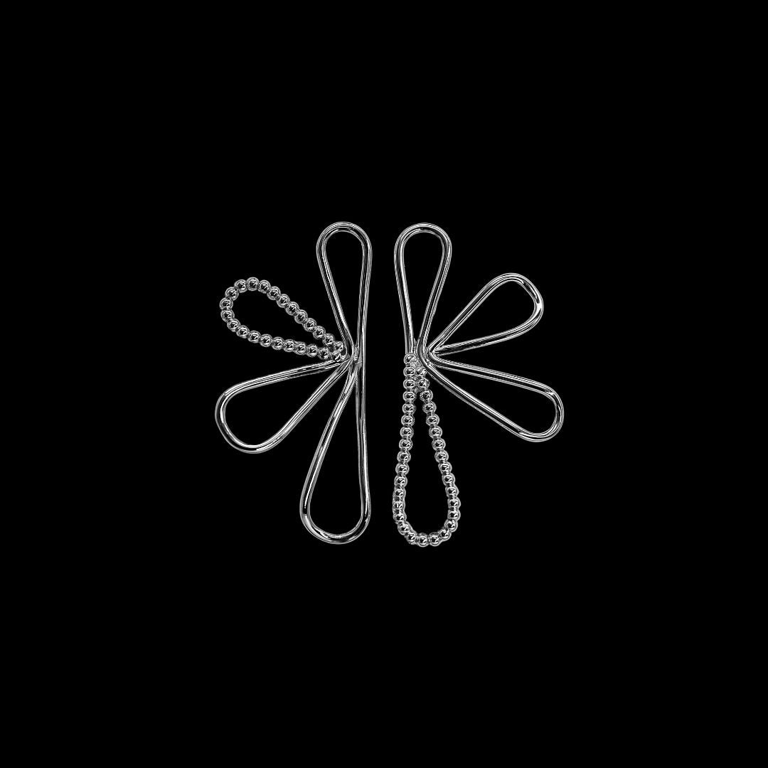 Bloom örhänge stora - Silver