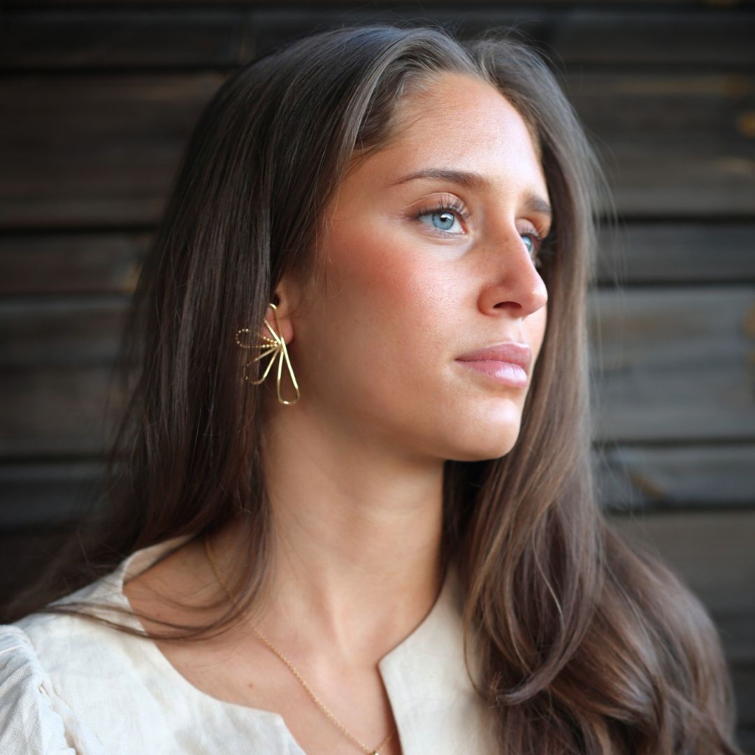 Bloom earring large - Gold