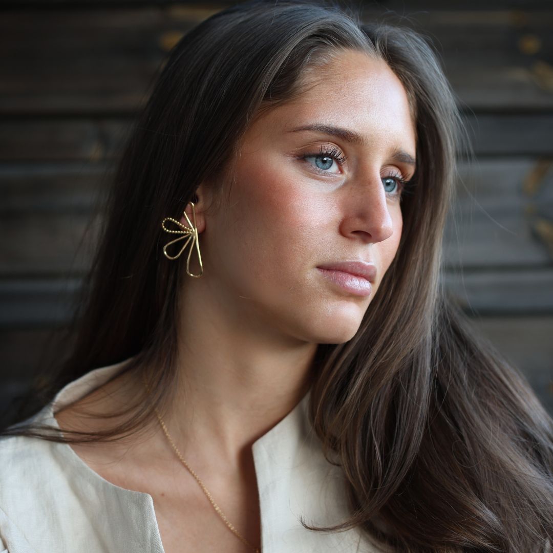 Bloom earring large - Gold