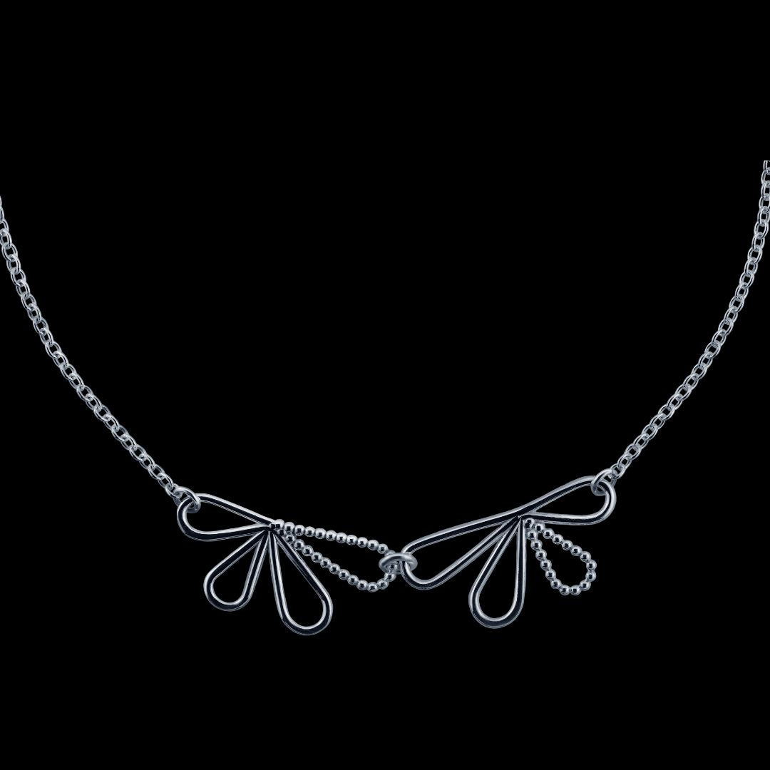Bloom halsband - Silver