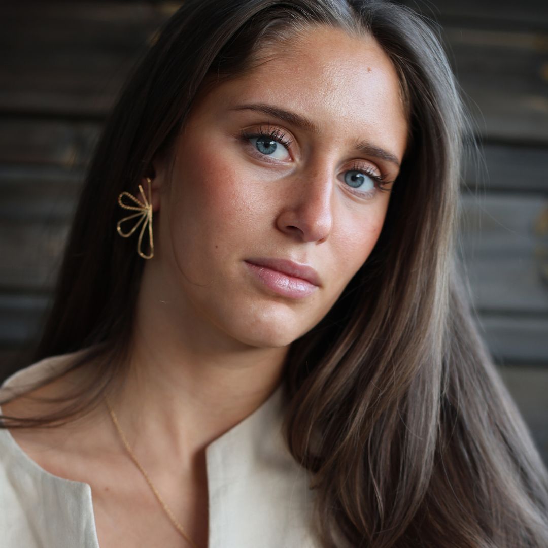 Bloom earring large - Gold