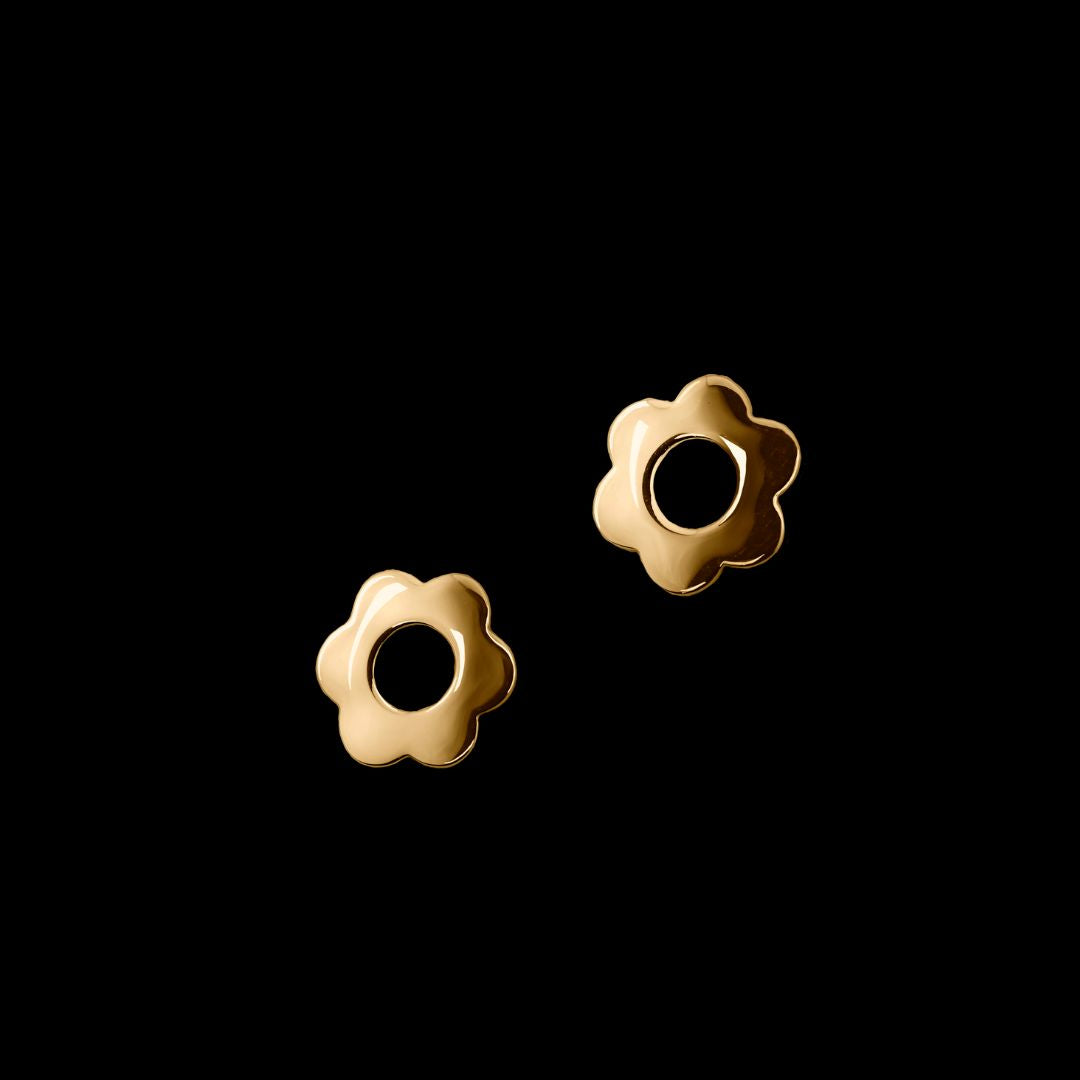 Daisy örhänge små - guld (Förgyllda)