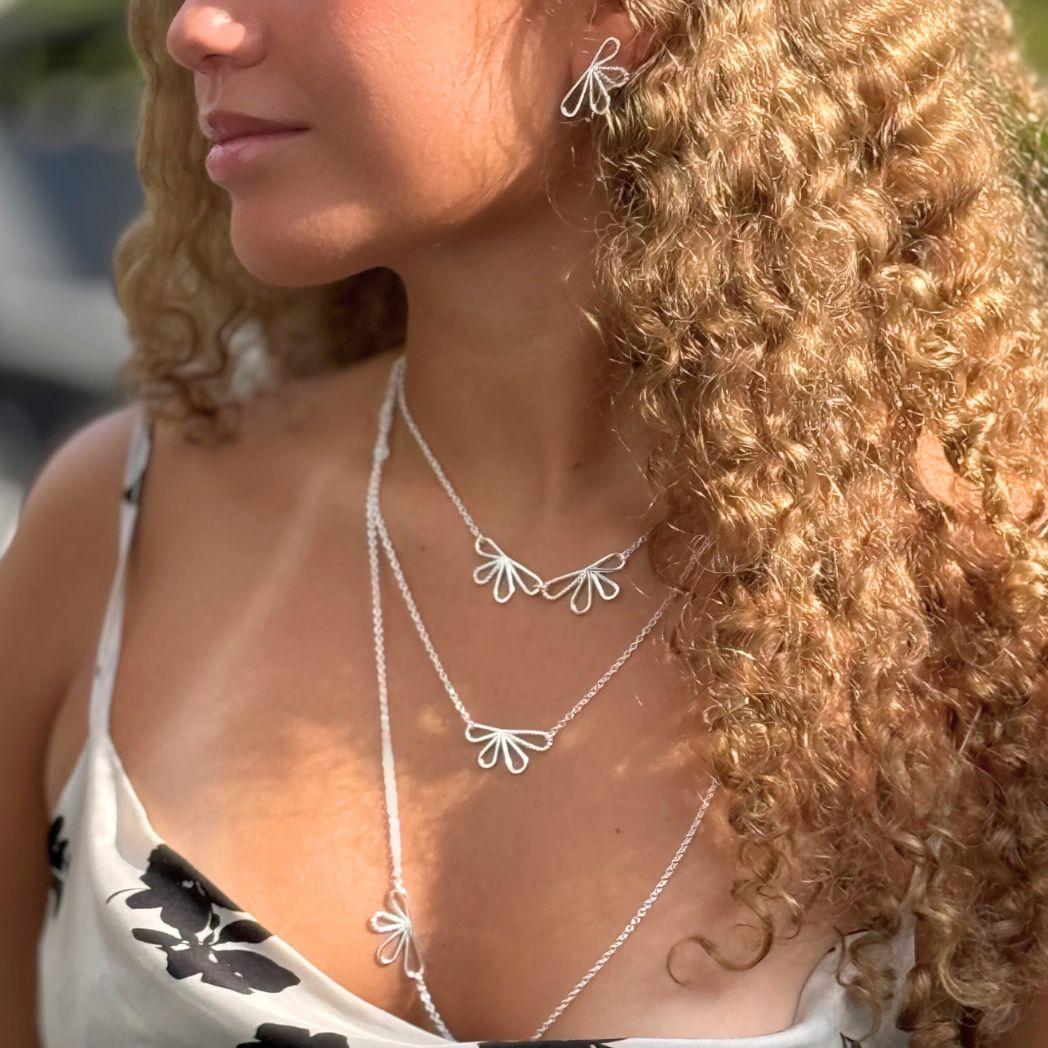 Bloom halsband i silver