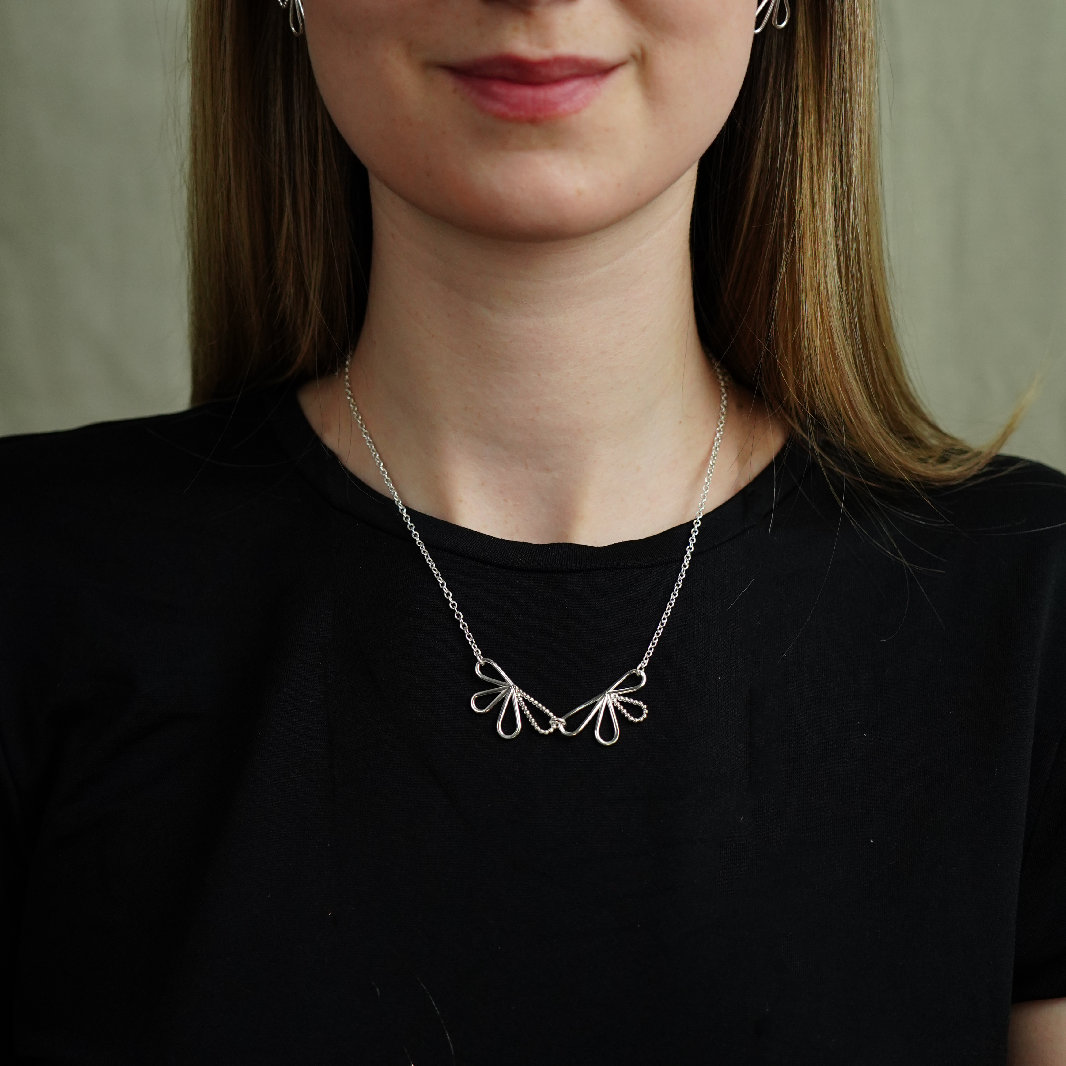 Bloom halsband - Silver