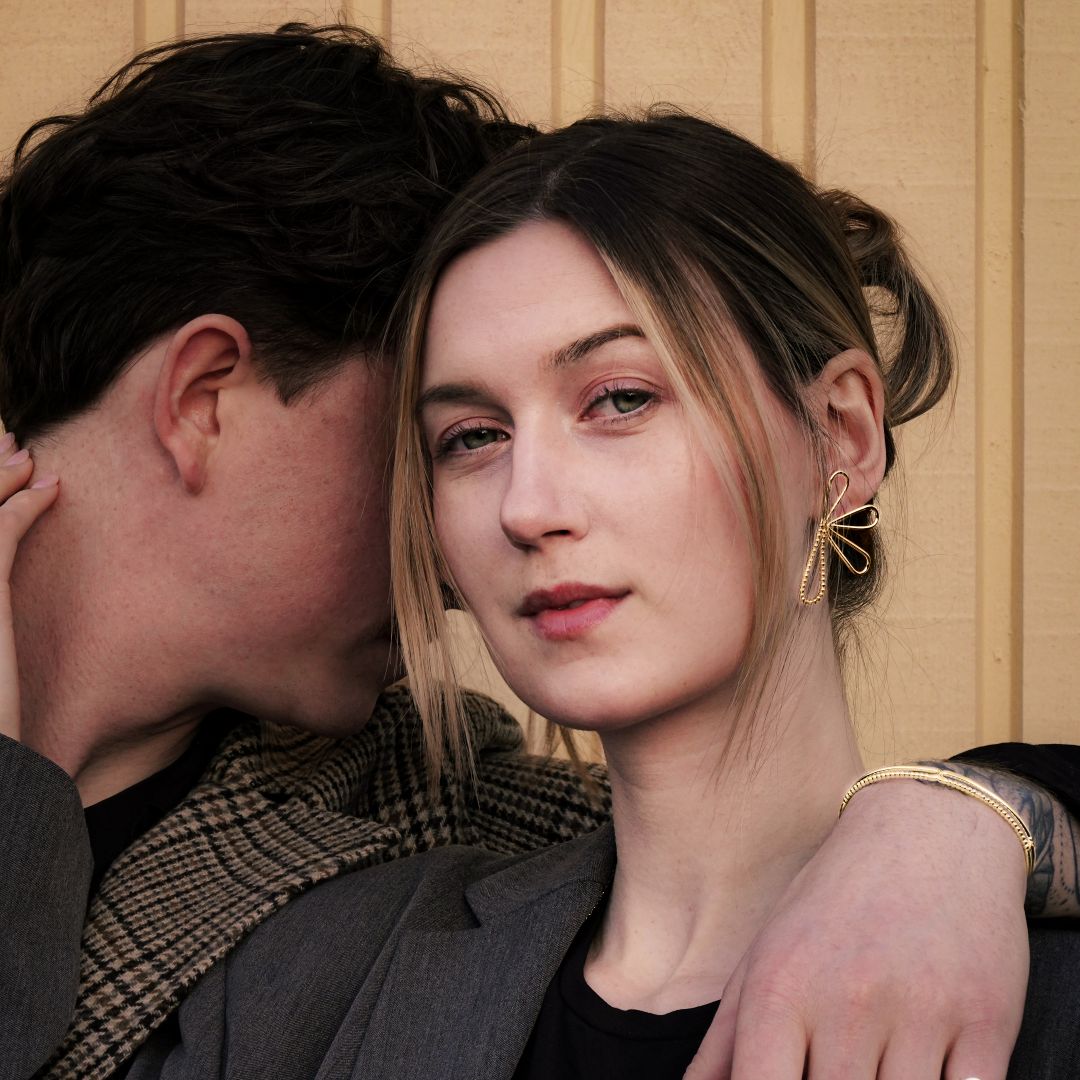 Bloom earring large - Gold