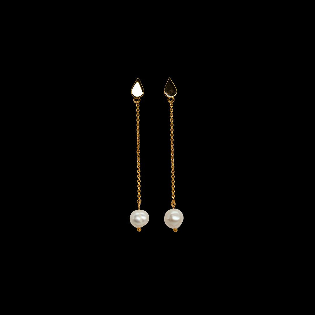 Pearly Drop Earring - Gold