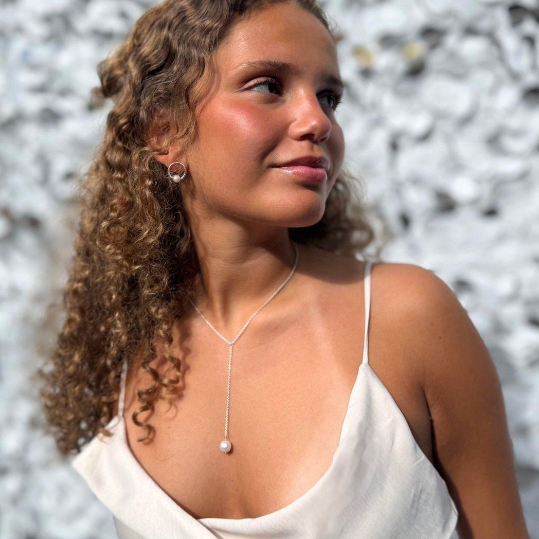 Pärlhalsband i silver
