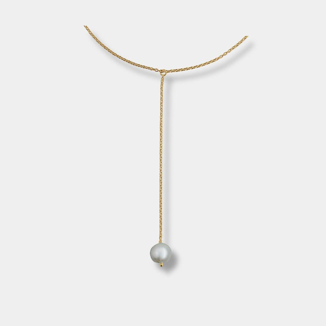 Pearly guldhalsband med en pärla