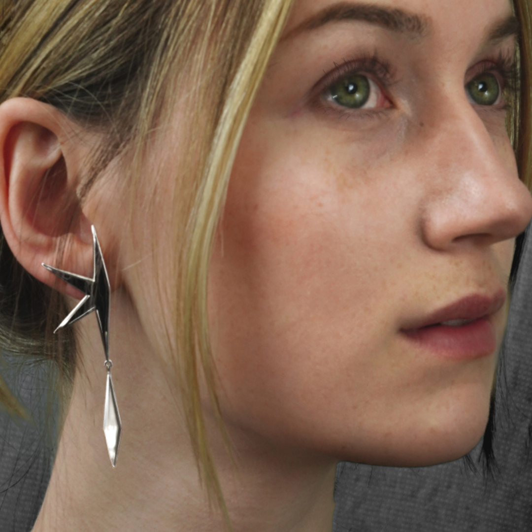 Pearly Stud Earring - Silver