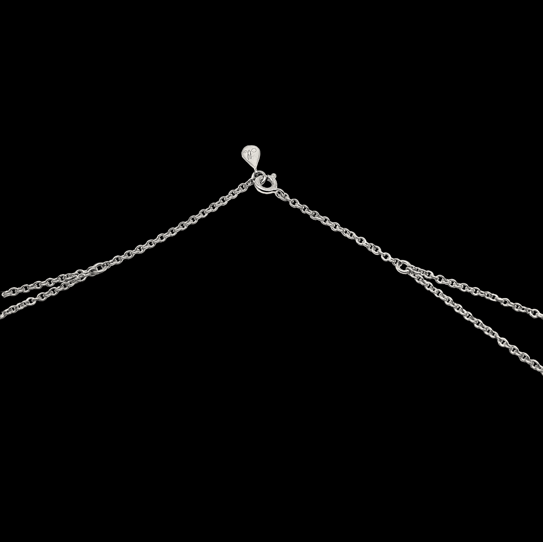 Bloom Dubbelhalsband - Silver