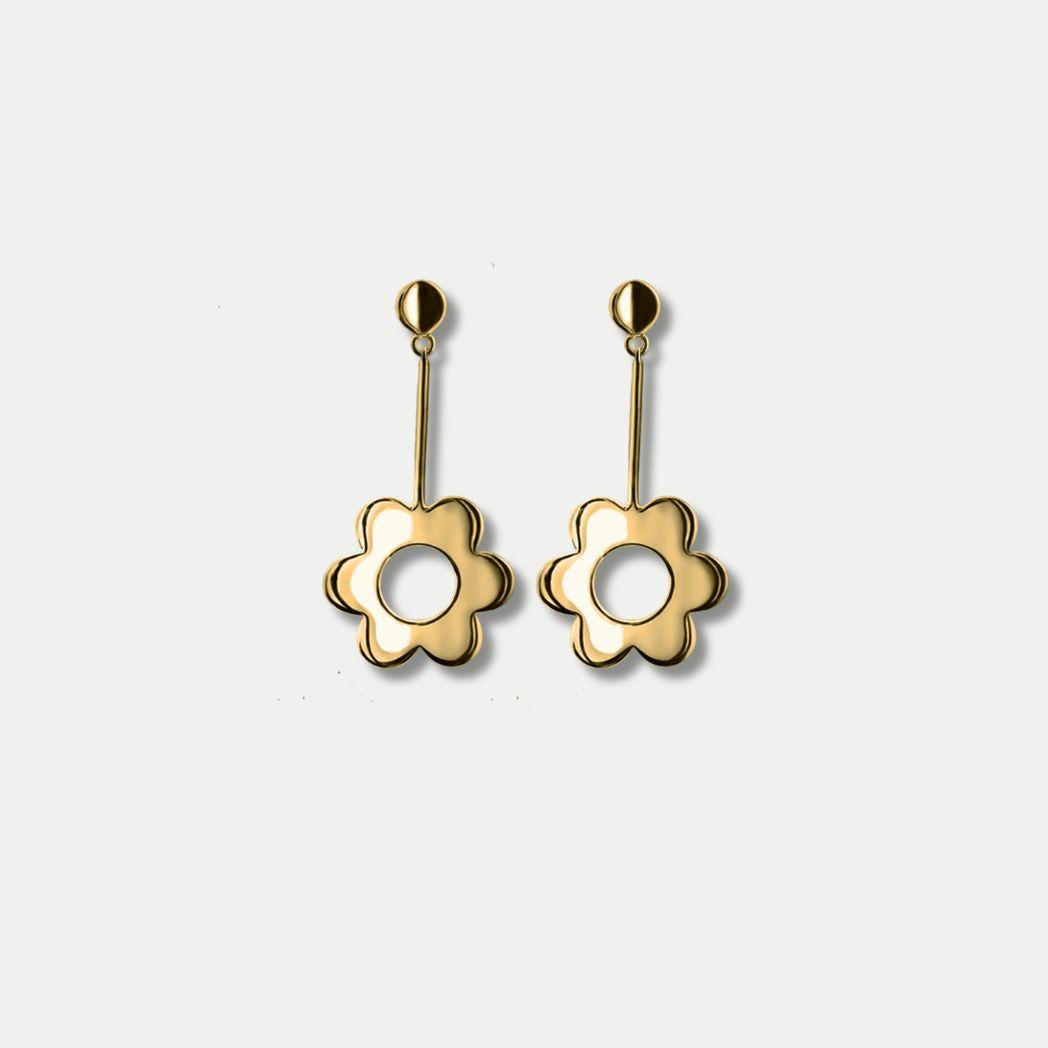 Daisy earring large - gold