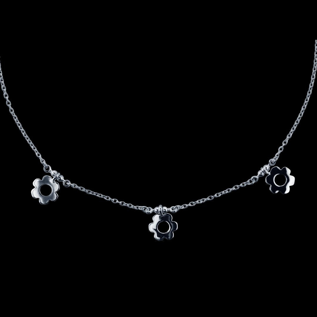 Daisy halsband Flowers - silver