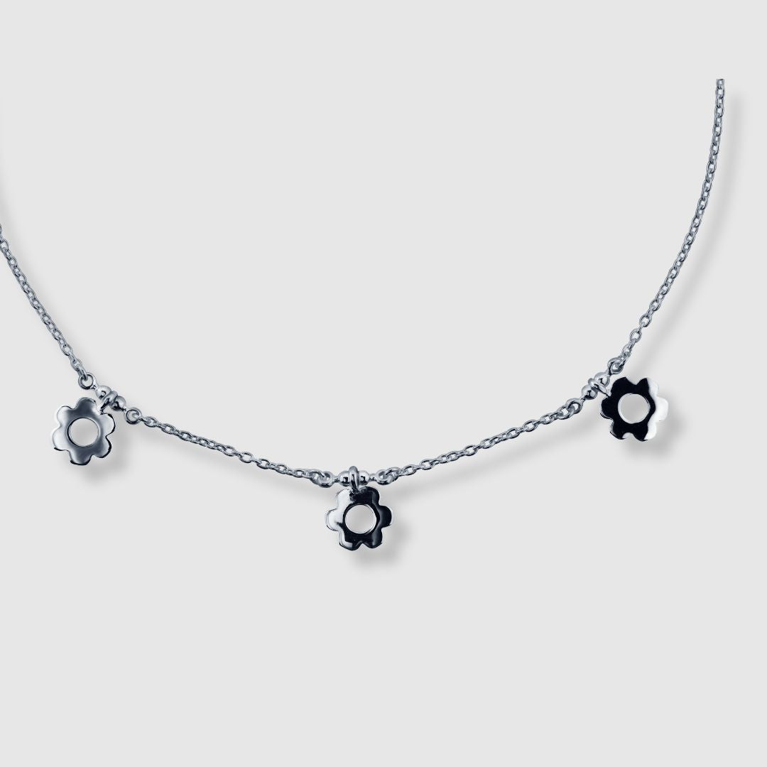 Daisy halsband Flowers - silver