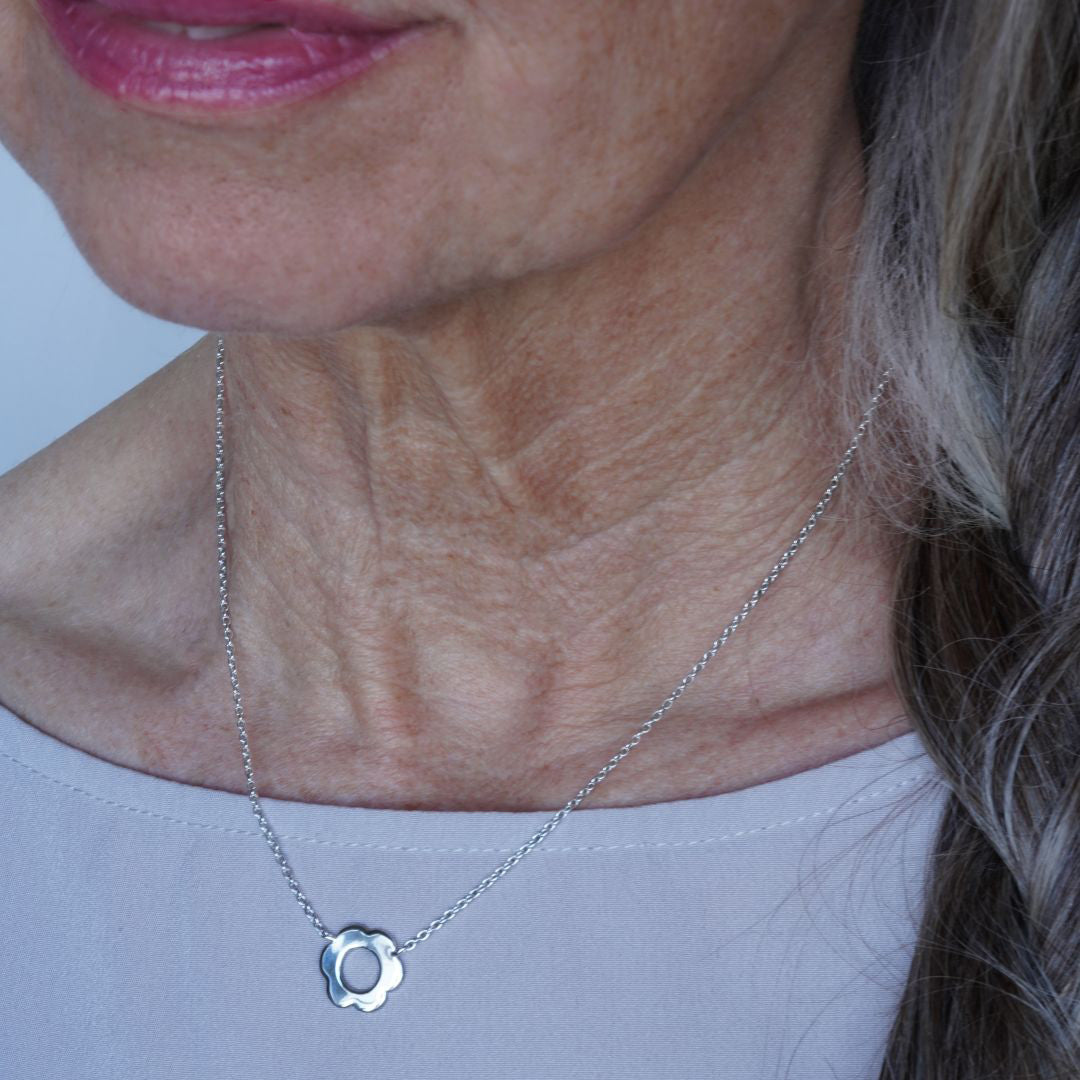 Daisy halsband silver