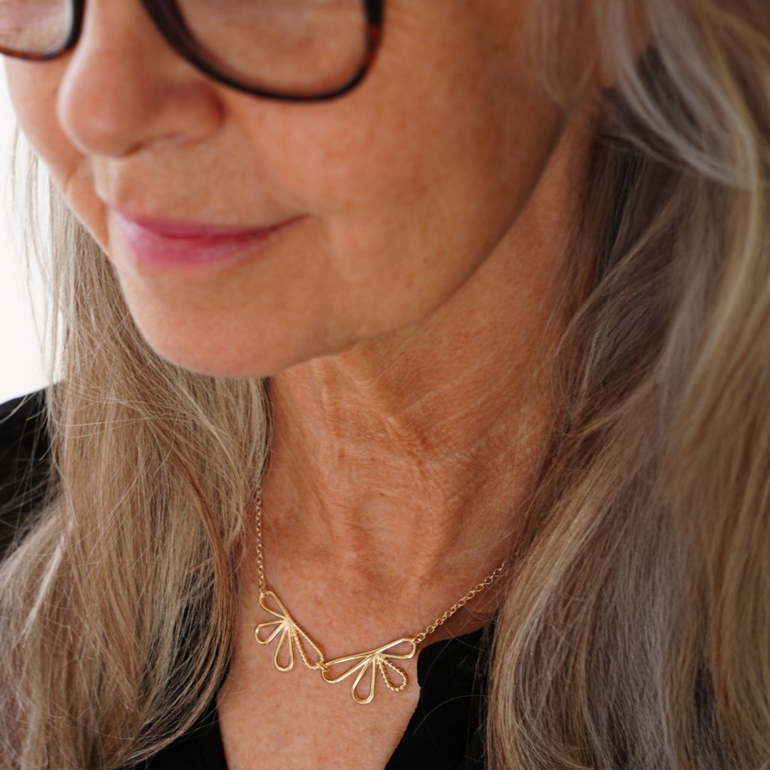 Bloom halsband - Guld (Förgylld)