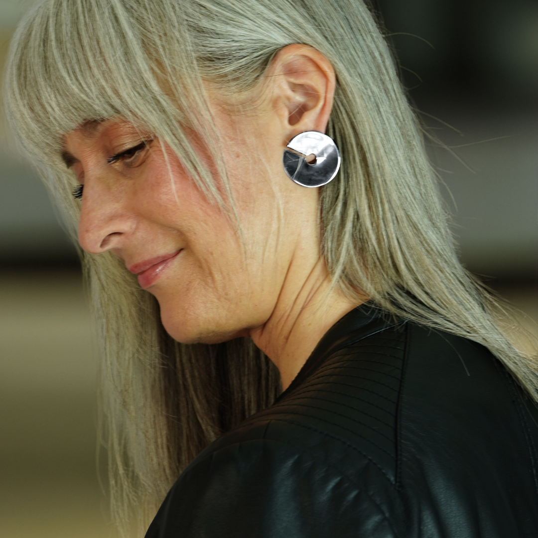 Grace earring statement - Silver