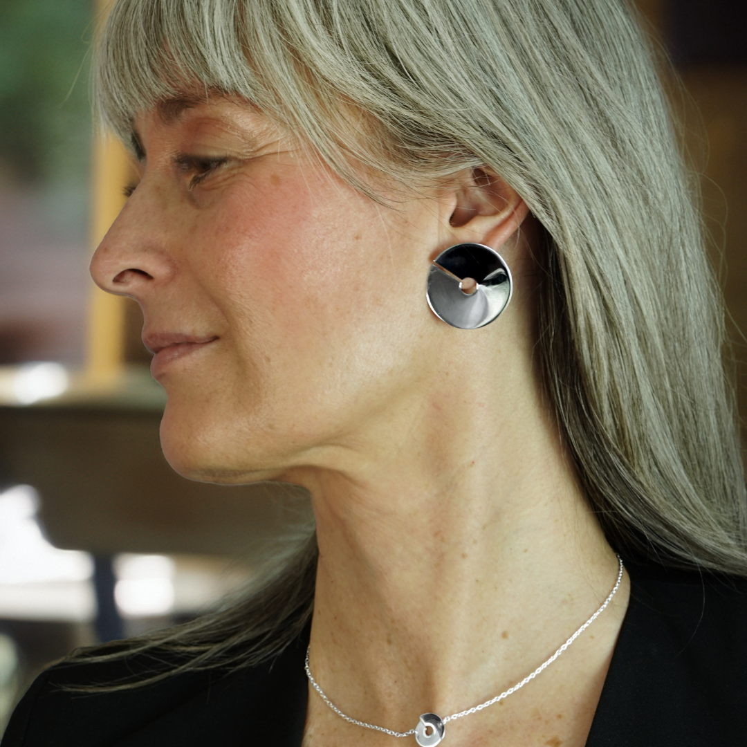 Grace earring statement - Silver