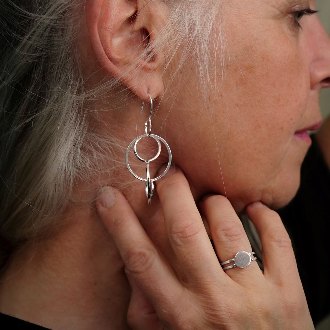 Modesty örhänge - silver