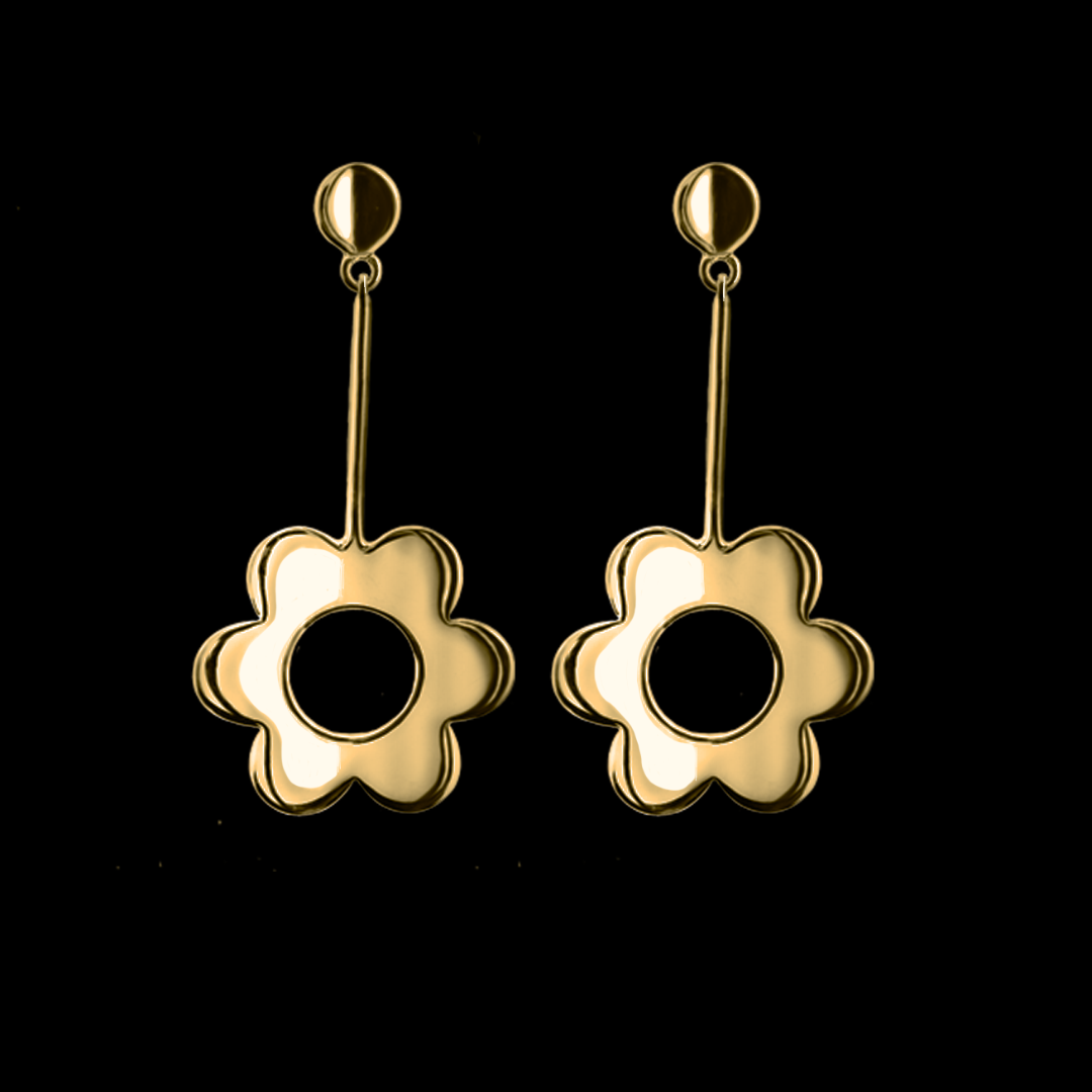 Daisy earring large - gold